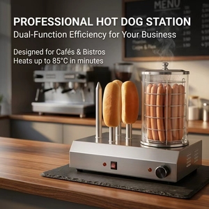 Commercial <b>Electric</b> Hot Dog <b>Steamer</b> with 4 Bun Warmer Spikes Warmer Holding Machine for Cafe Bistro Snack Counter - Product Image 3