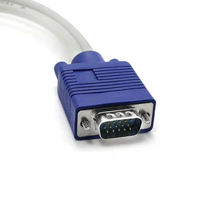 Nouveau câble VGA 3 + 6 <span class=keywords><strong>double</strong></span> anneau magnétique en cuivre pur VGA 1/2 VGA 1 en 2 sorties HD câble de distribution d'affichage vidéo - Product Image 1