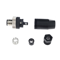Connecteur M12, Codage A/B/D/L, Type Mâle 3-12 Broches pour Montage sur Panneau et Câble, Étanchéité IP68 pour l'Automatisation Industrielle