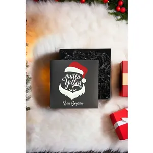 กล่องของขวัญคริสต์มาสเปล่าแบบส่วนตัวพร้อมชื่อ 1 ชิ้น อุปกรณ์ตกแต่งวันหยุด - Product Image 1