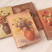 Diario de mano con tapa dura, diseño de cuadro famoso, páginas a color retro, bronceado, estilo europeo, exquisito regalo para estudiantes