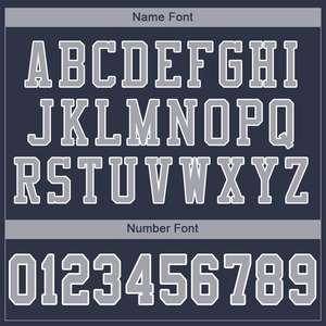 Camiseta de fútbol auténtica de malla de estilo clásico gris-marino y blanco personalizada - Product Image 3