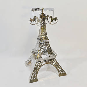 Cadeau <span class=keywords><strong>de</strong></span> noël bougeoir fête <span class=keywords><strong>de</strong></span> mariage décor à la maison fer métal rotatif <span class=keywords><strong>Paris</strong></span> tour Eiffel carrousel bougie pour le nouvel an - Product Image 6