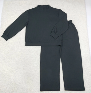 Conjunto Casual de 2 Piezas para Mujer, Sudadera de Cuello Alto de Manga Larga y Pantalones, Traje Deportivo de Punto para Otoño - Product Image 3