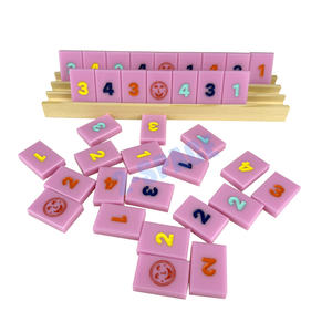 Custom Pink White Blue Purple Rumi Tiles Lucite Cube Hecho a mano Acrílico Lucite Rummi-kub <span class=keywords><strong>Juego</strong></span> Set para Niños Adultos Juegos Divertidos - Product Image 4