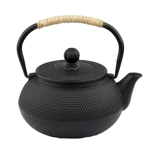 Théière japonaise moderne en fonte avec infuseur en acier inoxydable, intérieur émaillé, motif Ding, écologique pour cuisinière - Product Image 1