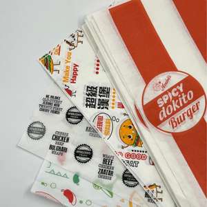 Custom Logo Printing Hamburger Oil Kraft Proof Tissue Packaging <b>Paper</b> Sandwich Greaseproof Food Grade <b>Wax</b> Packaging <b>Paper</b> - Product Image 3