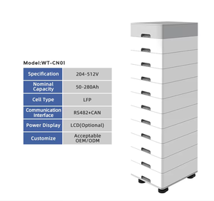 Stacked Lithium <b>Iron</b> Phosphate 200Ah IP54 Outdoor Solar Energy Storage System for Home Emergency - Product Image 5