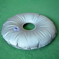 FEAMONT Base de poteau extérieur pour drapeau de plage, sac de lestage rempli d'eau, carré ou rond en PVC, pour support de mât, poids supplémentaire