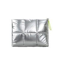Funda Impermeable para Portátil Plateada Metálica, Funda Acolchada Antigolpes para Portátil, Bolsa de Hombro Acolchada para Computadora, Venta al por Mayor