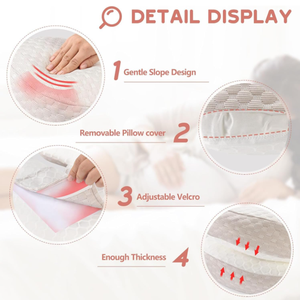 Bantal hamil bentuk U lebar dapat diatur, dengan desain kemiringan lembut untuk kenyamanan tidur semua trimet & perlindungan janin - Product Image 3