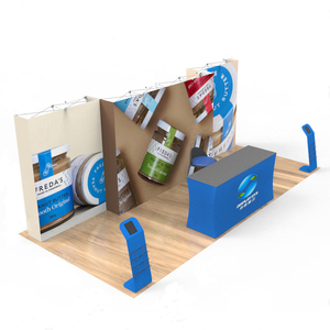 Soporte de Fondo Portátil Modular Ligero y Desplegable con Pancarta de Tela para Stand de Exhibición Móvil, Conferencias y Exposiciones - Product Image 1