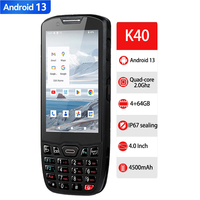 K40 ponsel genggam Android 13 Pda penuh Keyboard 2D pemindai kode batang gudang logistik Data Terminal kolektor harga terbaik