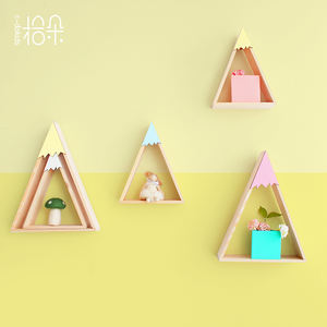 الأطفال غرفة نوم زخرفة خشبية الجبلية رف جدار - Product Image 1