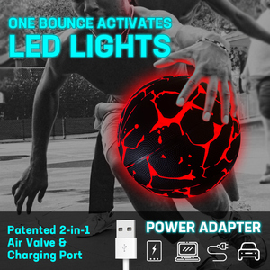 Ballon de <span class=keywords><strong>basket</strong></span> lumineux breveté tout-en-un avec valve de charge LED, qui brille dans le noir, étanche IPX8 - Product Image 3