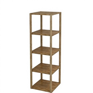 5-Tier Wooden Shelf & Organizer Vertical <b>Storage</b> <b>Unit</b> Multi-Purpose Decorative Wooden Rack - Product Image 1