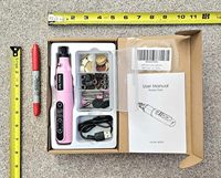 Mini kit d'outils rotatifs sans fil DIY, meuleuse à 5 vitesses rechargeable par USB avec lumière LED et 68 accessoires