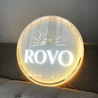 Enseigne en acrylique 3D rétroéclairée par LED personnalisable pour mariage, bureau, magasin - Étanche IP65, contrôlée par WiFi, montable au mur