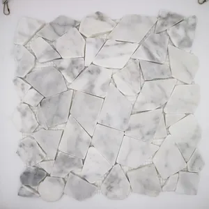 Hot bán 305x305 mét trang trí nội thất sàn phòng tắm khảm chống trượt Carrara đá cẩm thạch Gạch Mosaic