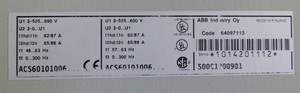 ACS600 ACS60101006 S00C1200901 64097113 3x525-690V 62-87A PLC ตัวควบคุมระบบอัตโนมัติแบบโปรแกรมได้ - Product Image 5