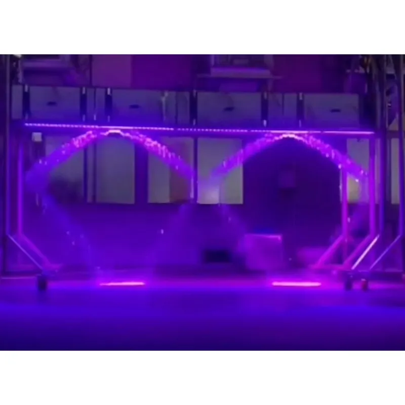 Fontaine de rideau de pluie d'eau graphique numérique d'écriture contrôlée par Dmx d'intérieur extérieur en acier inoxydable de haute qualité