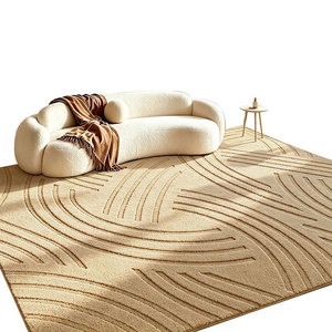 <span class=keywords><strong>Tappeto</strong></span> BEIMO in Peluche Lavabile 120x160cm, Morbido <span class=keywords><strong>Tappeto</strong></span> Antiscivolo per Soggiorno, Camera da Letto, <span class=keywords><strong>Cucina</strong></span>, Elegante Design Geometrico <span class=keywords><strong>Beige</strong></span> - Product Image 1