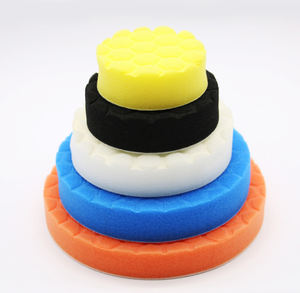 Ensemble d'éponges de polissage et de cirage pour voiture en <span class=keywords><strong>laine</strong></span>, motif hexagonal, tampons de polissage inclinés et enfoncés, tailles 3/4/5/6/7 pouces - Product Image 1