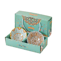 Bol à riz en céramique de style bohème, ensemble cadeau de 10 oz, vaisselle assortie, bols de service pour céréales, soupe, dessert, collation, fruits