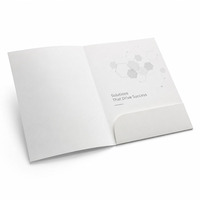 Carpeta de Presentación de Papel para Documentos de Oficina, Personalizada, con Recubrimiento, de Cartón, con 1 o 2 Bolsillos, Ecológica