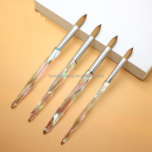 Pincel acrílico transparente para <span class=keywords><strong>uñas</strong></span>, mango rojo kolinsky, juego de pinceles para <span class=keywords><strong>uñas</strong></span> acrílicas, <span class=keywords><strong>2022</strong></span> - Product Image 3