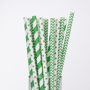 Disposable Paper Straws 7x210Mm With Gold Stars And Patterns For Party Use - Product Image 3