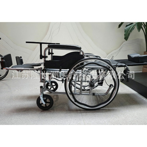 Fauteuil roulant manuel léger pliable multifonctionnel pour personnes âgées, usage domestique, noir, 22 kg, tube en acier épaissi - Product Image 1