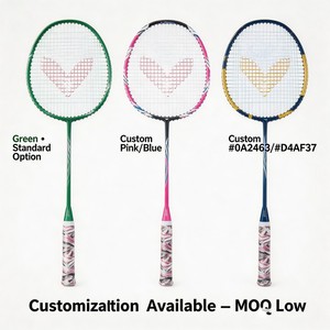 Ensemble de raquettes de <span class=keywords><strong>badminton</strong></span> en alliage d'aluminium durable (lot de 2) avec manches en acier, poignées en PVC, design léger et écologique, style sportif - Product Image 6