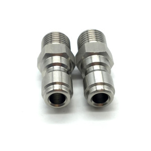 Connecteur rapide <span class=keywords><strong>pour</strong></span> <span class=keywords><strong>tuyau</strong></span> d'<span class=keywords><strong>eau</strong></span> en acier inoxydable <span class=keywords><strong>pour</strong></span> nettoyeur haute pression, prise 3/8'' - Product Image 1