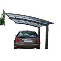 Moderno Tettoia Pieghevole in Alluminio per 2 Auto, Riparo per Garage, Pensilina Esterna/Interna per Veicoli Residenziali e Commerciali