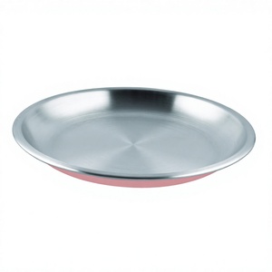 Assiette de camping en acier inoxydable Marron - Product Image 1