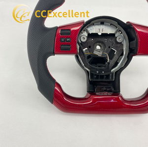 พวงมาลัยคาร์บอนไฟเบอร์แบบกำหนดเอง CCExcellent สำหรับ 350z พร้อมคาร์บอนไฟเบอร์สีแดงสไตล์สปอร์ต - Product Image 3