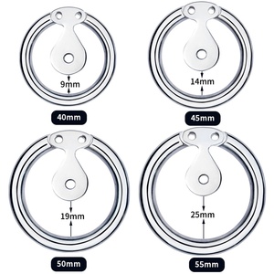 Candado de Castidad Masculino FRRK de Acero Inoxidable, Candado Metálico para Pene con Soporte para Catéter, Candado de Castidad DIY para Hombres - Product Image 3