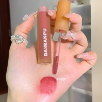 Daimanpu Gelée de thé rose longue durée Glaçure à lèvres liquide Finition miroir brillante Maquillage des lèvres à base de produits chimiques avec logo personnalisé