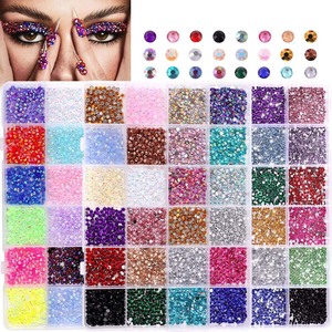 24 Grilles de Breloques Mixtes pour Ongles, 3500 Pièces, Perles en Résine à Dos Plat, Strass Néon Multicolores pour Décoration d'Ongles - Product Image 4