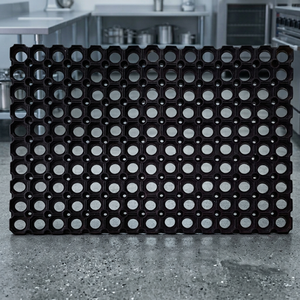 Tapis en caoutchouc perforé anti-fatigue, antidérapant, résistant aux taches, lavable, fabriqué à la machine, 2,2 cm, robuste, à drainage, circulaire - Product Image 3