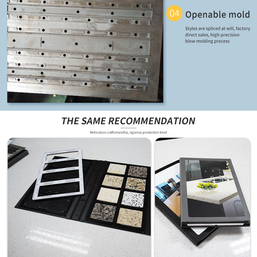 Custom Modern Plastic Specimen Porcelain Ceramic Sample Book Tile Stone Display Catalogue Quartz Sample Folder