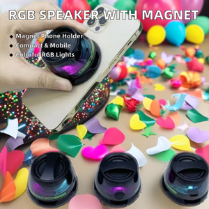Haut-parleur portable RGB personnalisé avec aimant pour iPhone Android, chariot <span class=keywords><strong>de</strong></span> golf, camping, fête, bureau - Support <span class=keywords><strong>de</strong></span> téléphone magnétique, petit et pratique - Product Image 2