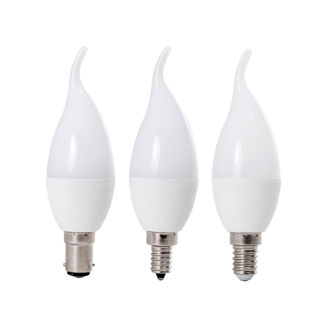 E12 E14 B15 5W LED Flame Candle Light Bulb Dimmable 110V 220V Cool Warm White 3000K 4000K 6000K 2835 SMD Lights Home Lighting