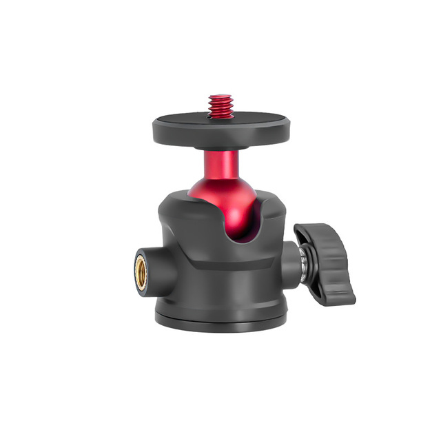 Portable Mini Ball Head Adapter 360 Rotation 1/4" 3/8" Thread for DSLR Camera Action Cam Fill Light Tripod Mount Bracket