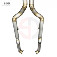 Tubos de Escape Catback de Titanio Plateado SD para BMW M5/M6 F10/F06 F12 F13 4.4T 2011-2016, Silenciadores de Escape para Autos de Carreras / Válvula de Vacío