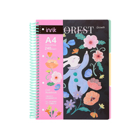 Cuaderno Espiral A4 Forest Symphony, 120 Hojas con Separadores, para Regalo Escolar