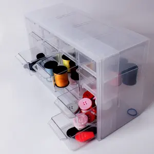29625 16pcs Plastic Multilayer Office Desktop Drawers Organizer Storage Cabinets For Home DIY Craft