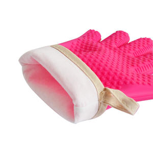 قفازات سيليكون صغيرة بخمسة أصابع من القطن بألوان مخصصة للشواء والفرن ومقاومة للحرارة - Product Image 4