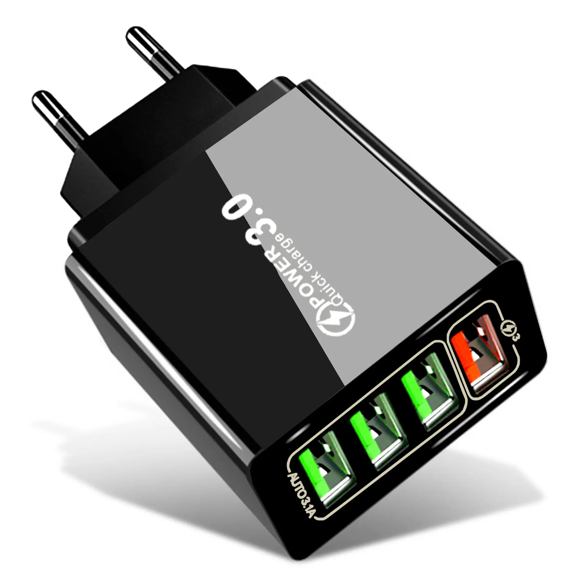 Nuovo 20W QC3.0 ricarica rapida 4USB multi-porta caricabatterie da viaggio Plug EU Plug UK ricarica rapida qc3.0 5V/9V/12V